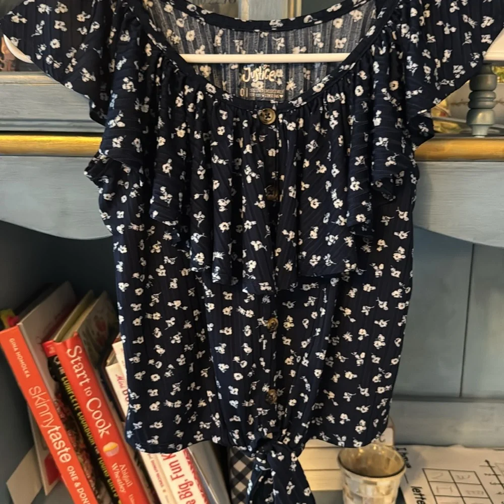 Justice Navy Blue Kids Top